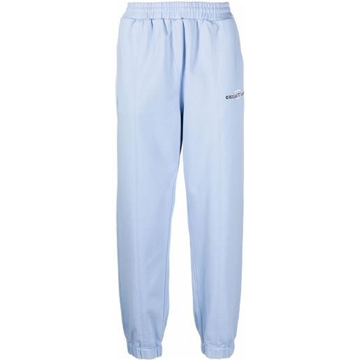 Helmut Lang pantaloni sportivi con ricamo - blu