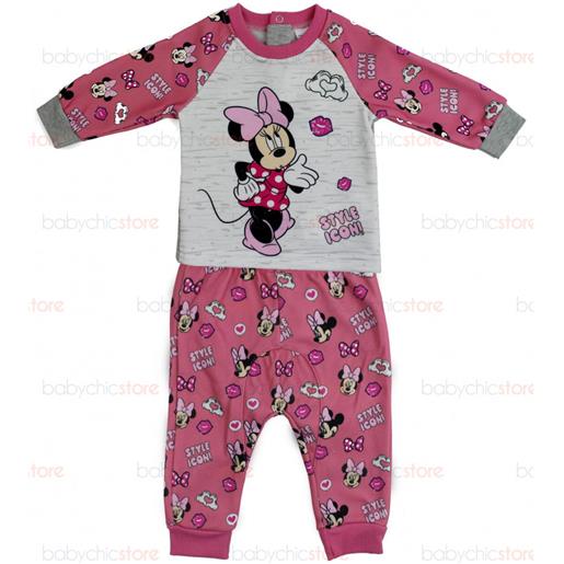 Regabilia tuta neonato disney minnie rosa/grigio - 6 mesi