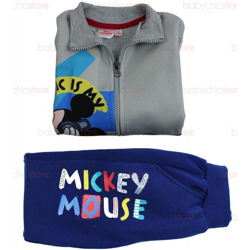 Regabilia jogging set mickey mouse - grigio/blu - 3 anni