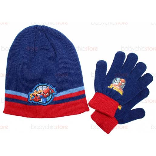 Regabilia set cappello e guanti di spiderman - blu/rosso
