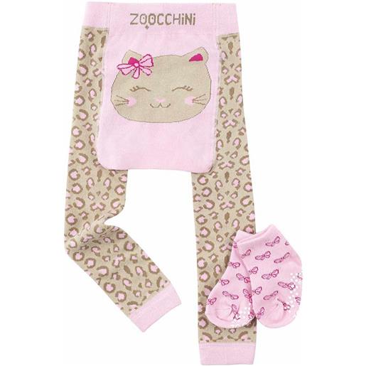 Zoocchini set leggings e calzini antiscivolo - gattina 6-12 mesi