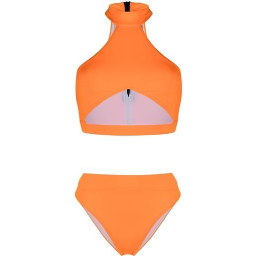 Noire Swimwear costume intero con cut-out bahamas - arancione