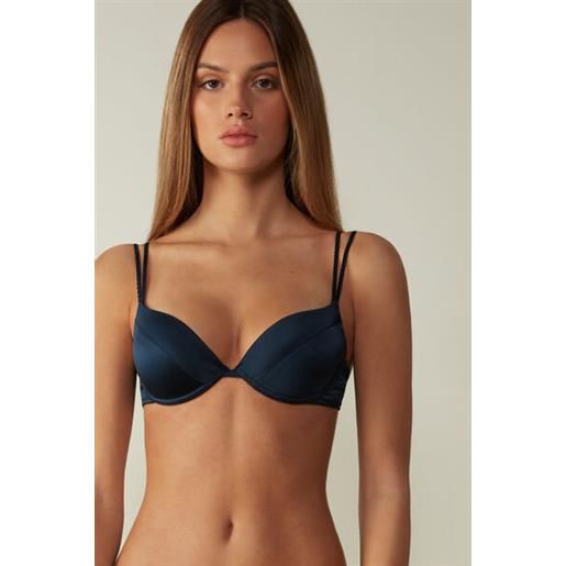 Intimissimi reggiseno push-up bellissima in seta blu