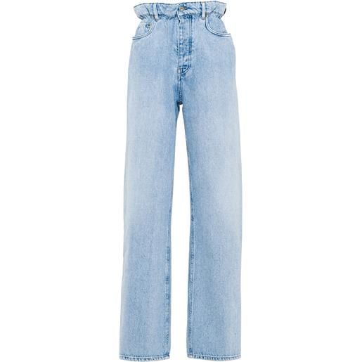 Miu Miu jeans dritti a vita alta - blu