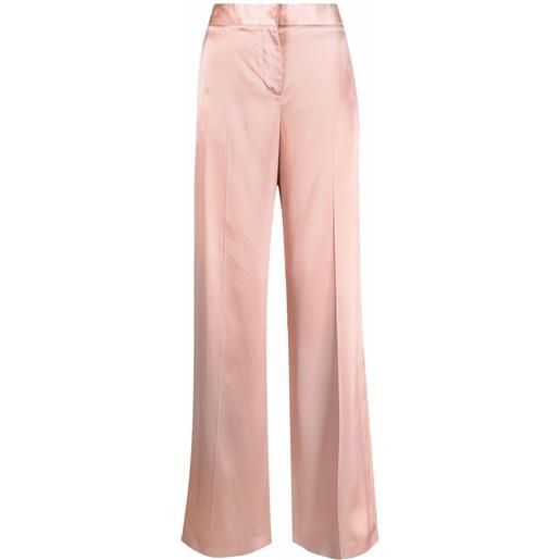 Alexander McQueen pantaloni con effetto satinato - rosa