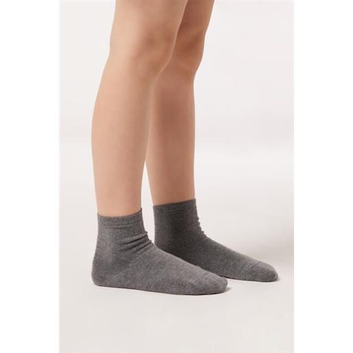 Calzedonia calze corte con cashmere da bambini grigio