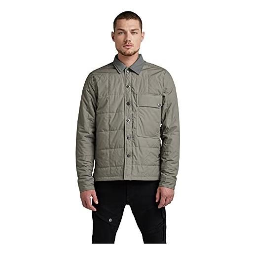 G-STAR RAW men's postino quilted overshirt, marrone (fennel seed d20161-9706-c961), s