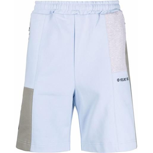 Helmut Lang shorts running con logo - blu