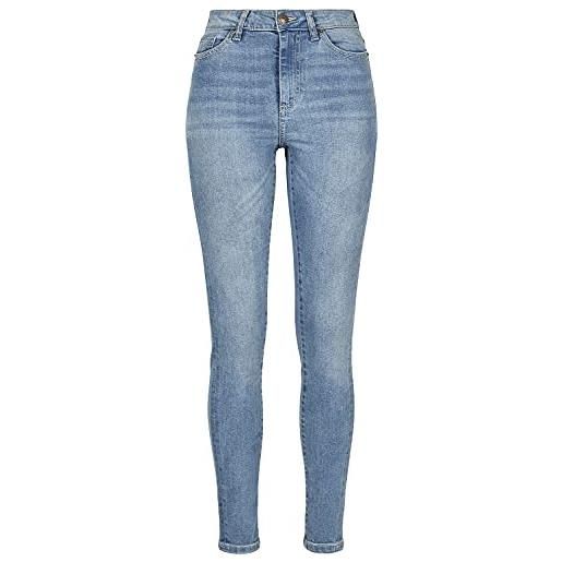 Urban Classics ladies high waist skinny jeans pantaloni, blu (authentic blue wash 02291), 44 (taglia produttore: 28/30) donna