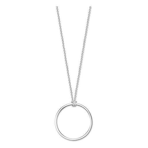 Thomas Sabo charm club catenina con charm a cerchio da donna in argento sterling 925 x0252-001-21