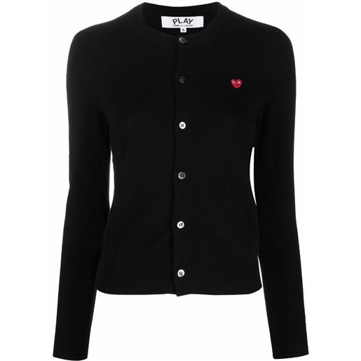 Comme Des Garçons Play cardigan con applicazione - nero