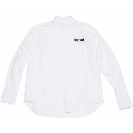 Balenciaga camicia fortnite con logo - bianco