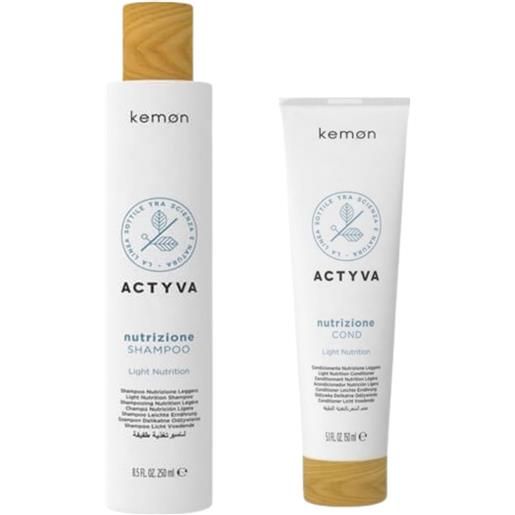 Kemon actyva nutrizione light shampoo 250 ml + conditioner 150 ml