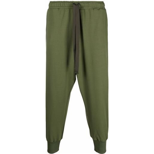 Alchemy pantaloni crop con coulisse - verde