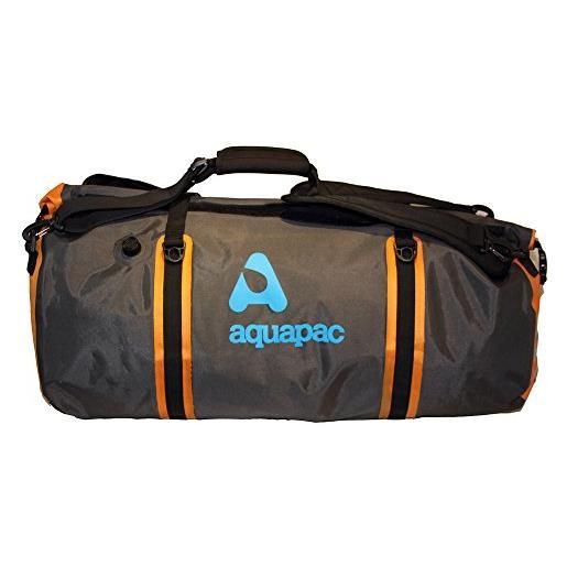 Aquapac borsa da viaggio upano a tenuta stagna duffel, 71 cm, 70 l, multicolore (grigia/nera/arancione)