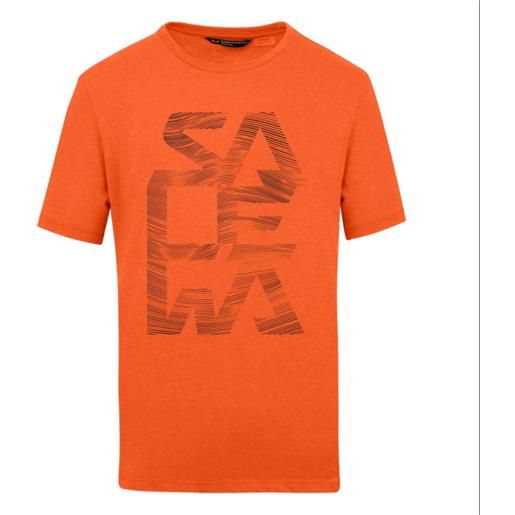 SALEWA trekking abbigliamento uomo magliette salewa print dry t-shirt melange orange