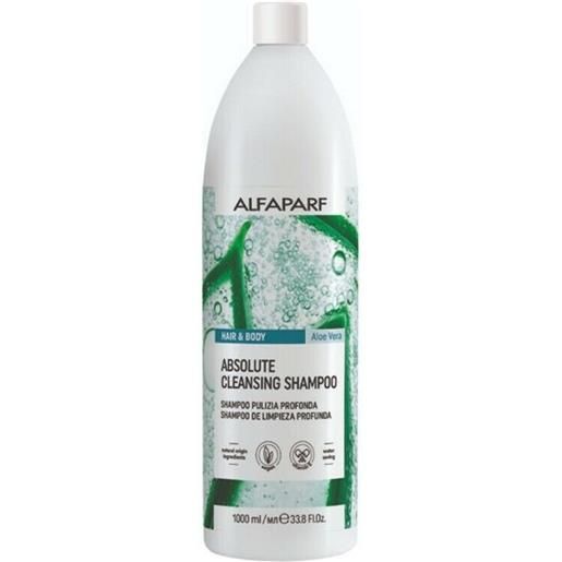 Alfaparf hair&body absolute cleansing shampoo 1000ml - shampoo/doccia detersione profonda corpo e capelli