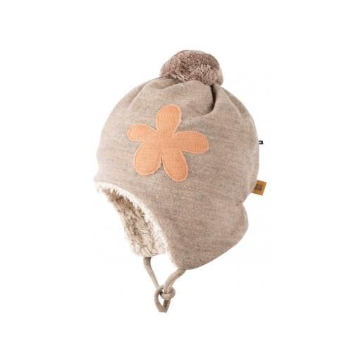 Pure Pure cappello baby fiore in lana merino - col. Cashmere