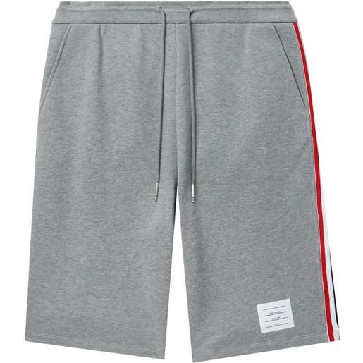 Thom Browne shorts con iconico motivo a righe - grigio