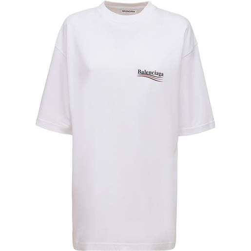 BALENCIAGA t-shirt oversize in jersey di cotone con logo