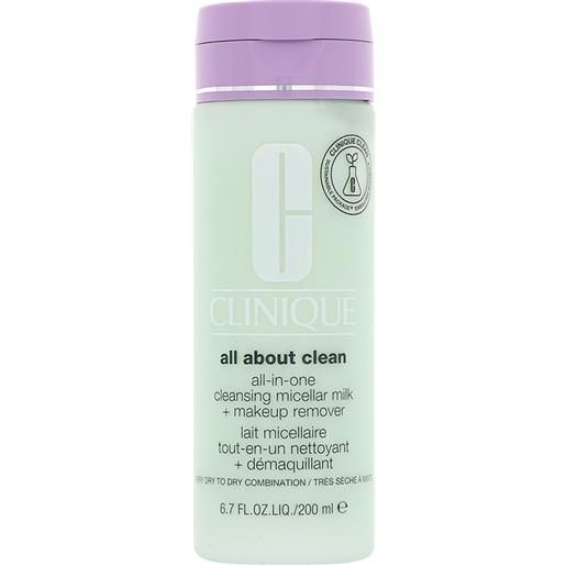 CLINIQUE all about clean all-in-one cleansing micellar milk struccante 200 ml