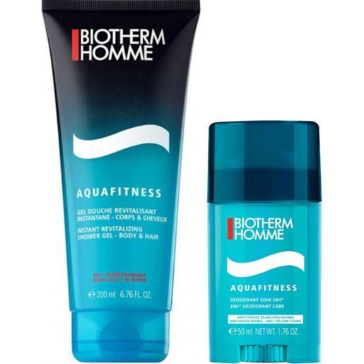 Biotherm aquafitness gel douche + aquafitness deo stick - uomo 200 ml shower gel + 50 gr deodorante stick