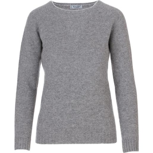 RIVIERA CASHMERE | maglione barchetta grigio