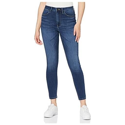 Wrangler high rise skinny jeans, blu (river), 29w/30l donna