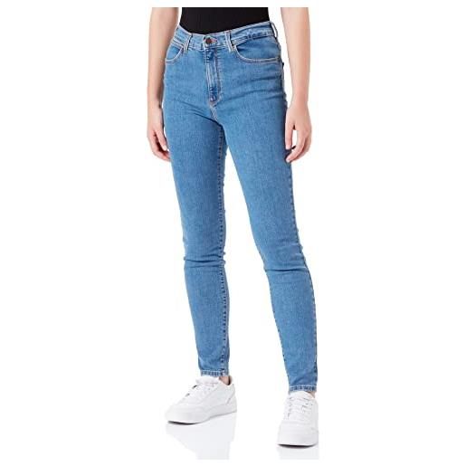 Wrangler high rise skinny jeans, blu (good news), 28w/30l donna