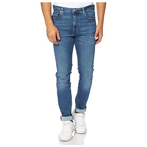 Tommy Hilfiger slim bleecker sstr indaco jeans, cali indigo, w33 / l30 uomo