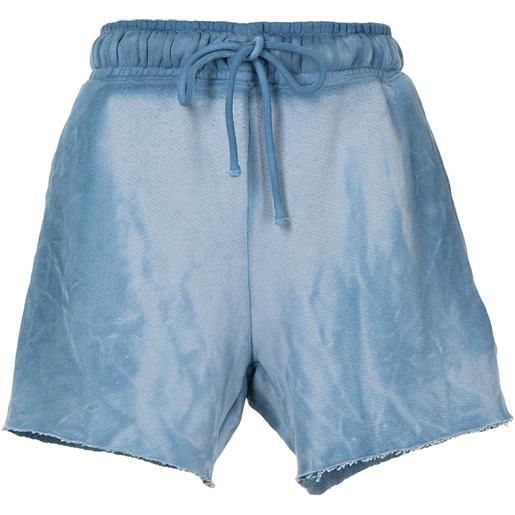 Cotton Citizen shorts sportivi con effetto schiarito - blu