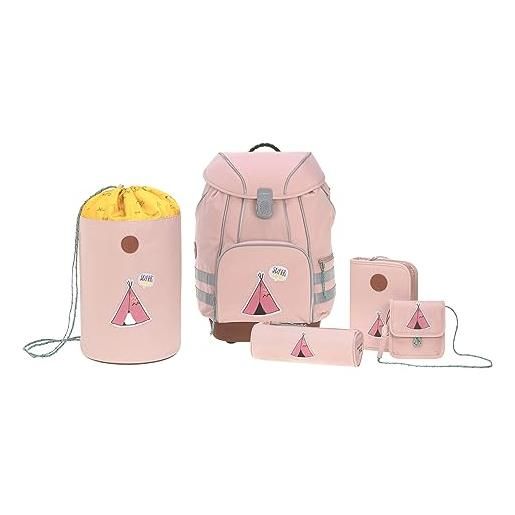 Lässig adventure set di borse per la scuola 5 pezzi, 40 cm, 15 l, tipi rosa