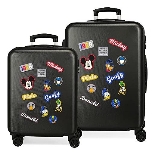 Disney (DIYL9) set valigie rigide 55-68 cm have a good day mickey nero