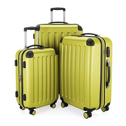 Hauptstadtkoffer - spree - set di 3 valigie, valigie rigide, trolley con 4 doppie ruote, bagaglio da viaggio opaco, set da viaggio, tsa, (s, m e l), farn