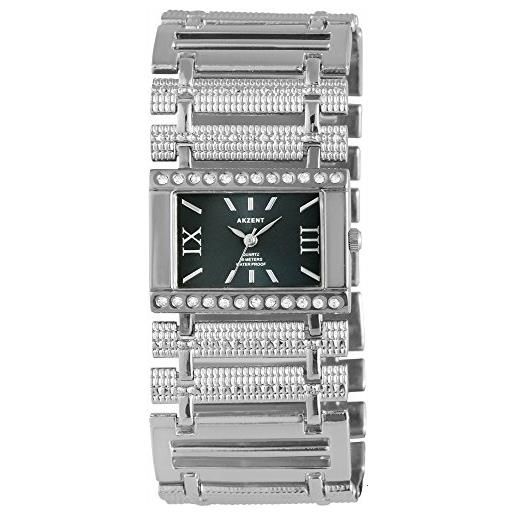 Akzent 90425 - orologio da polso da donna, cinturino in metallo colore argento