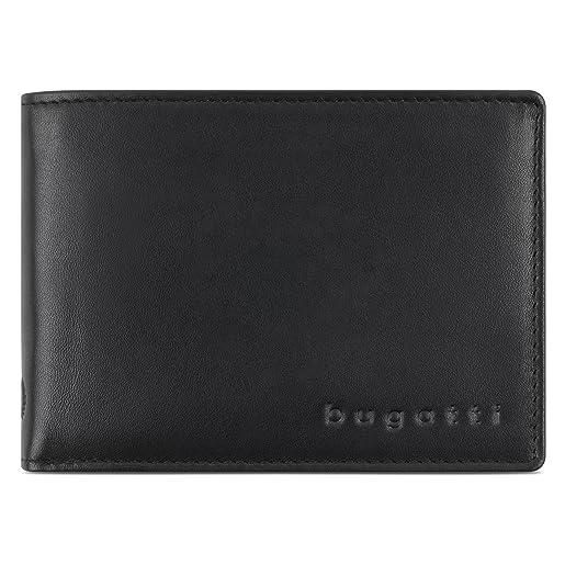 Bugatti primo portafoglio uomo pelle 8 carte con portamonete - nero