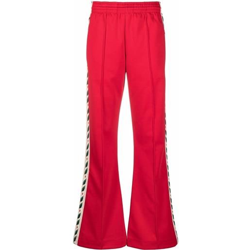 Casablanca pantaloni svasati con ricamo - rosso
