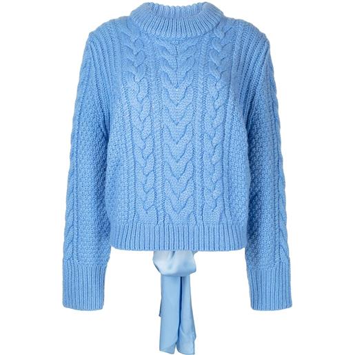 Cecilie Bahnsen maglione con nodo - blu