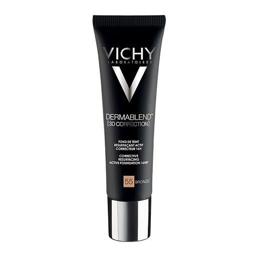 Vichy dermablend 3d correction fondotinta correttore in crema colore 55 bronze tubetto 30 ml