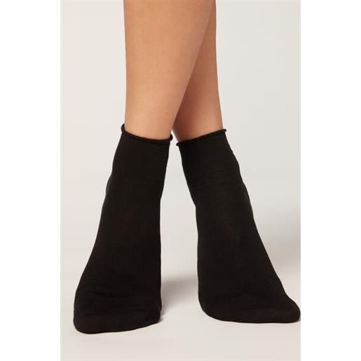 Calzedonia calzini corti senza elastico in cotone nero