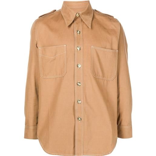 Wales Bonner camicia isaac utility - marrone