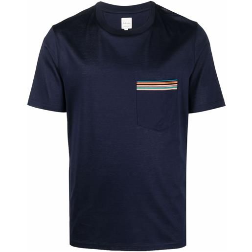 Paul Smith t-shirt con taschino - blu