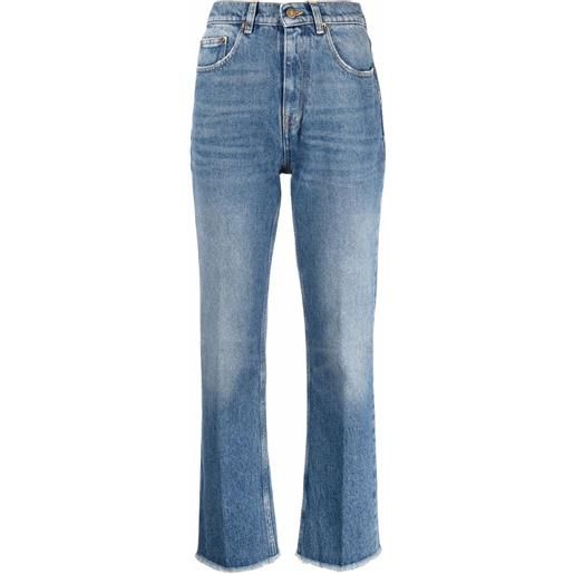 Golden Goose jeans crop con effetto schiarito - blu