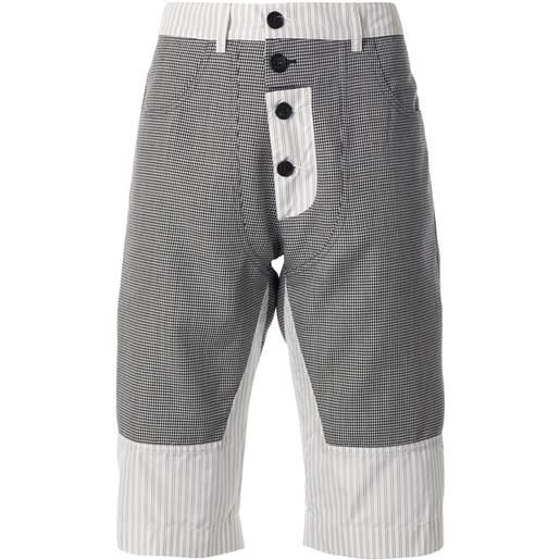 Delada shorts con design color-block - bianco