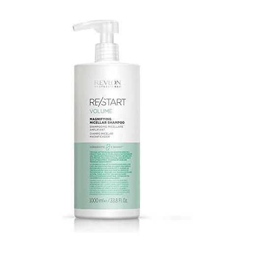 Revlon professional restart shampoo professionale micellare per capelli sottili e fini magnifying micellar shampoo - 1000 ml