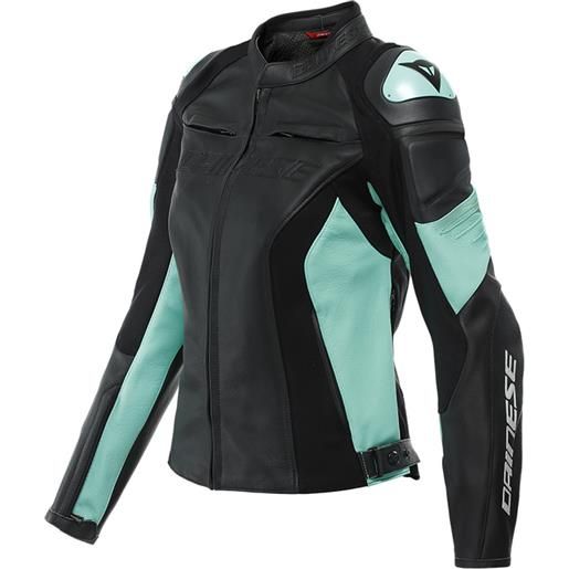 DAINESE giacca pelle donna dainese racing 4 acqua verde