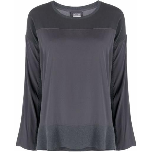 Kristensen Du Nord t-shirt con design color-block - grigio