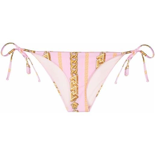 Versace slip bikini greca con stampa - rosa