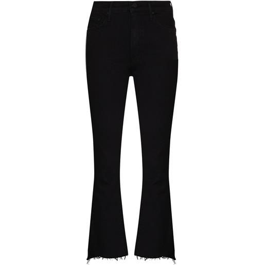 MOTHER jeans crop the insider step fray - nero