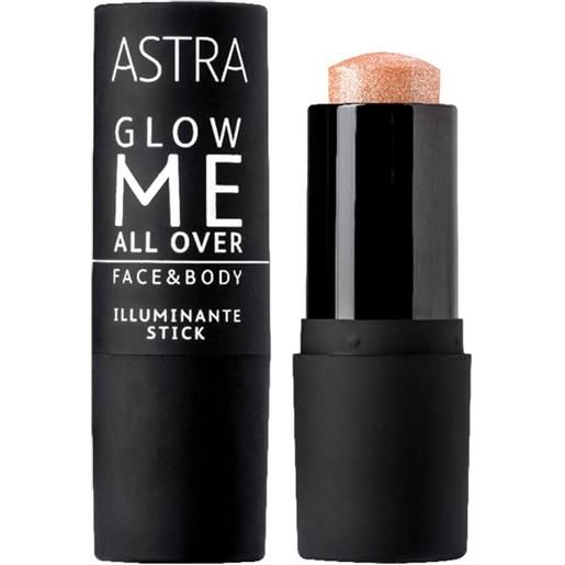 Astra glow me all over illuminante stick face & body 02 - silky rose